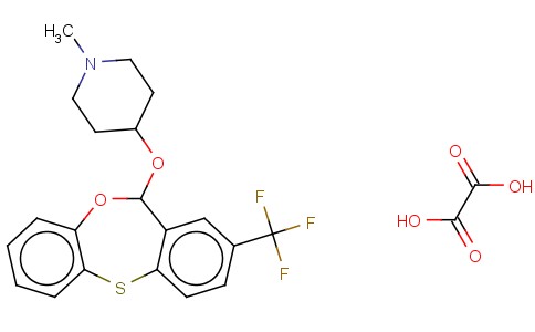 8-TRIFLUOROMETHYL-6-(1-METHYL-4-PIPERIDYL)-6H-DIBENZ(B,E)-1,4-OXATHIEP IN HYDROGEN OXALATE